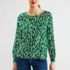 STREET ONE MIT LEO PRINT - Bluse - Grün -Modekleidung 003dcb07d0f0449cb73af67344bcdf19