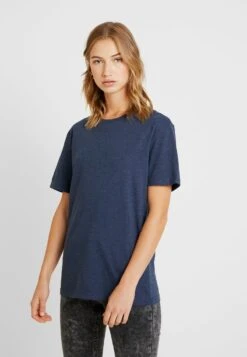 Pier One T-Shirt Basic - Dark Blue Melange -Modekleidung 1913ab27ec374ef0b3e6a5ff891afb49