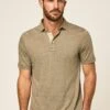 Hackett London JSY STR TRIM - Poloshirt - Khaki -Modekleidung 2489ca91ea5743f4b50f674e47421431
