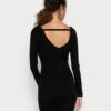Anna Field OFFENER RÜCKEN BODYCON MINI STRICKKLEID - Etuikleid - Black -Modekleidung 25fed224e72345b8b83ced82993358f5