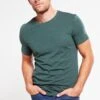 Pier One T-Shirt Basic - Green Melange -Modekleidung 26f95ed5f94241fc8ae072ac784e0f51