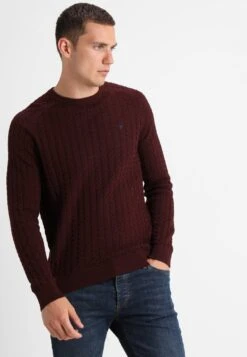 Pier One Strickpullover - Mottled Bordeaux -Modekleidung 299f670f1ac044398a81a9d31b2f4776 1