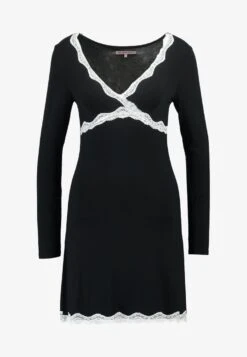 Anna Field HEIDI LONG SLEEVES VISCOSE NIGHTDRESS - Nachthemd - Black -Modekleidung 32fa00dfae104f94a6dcda686bd2fdf8