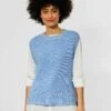 STREET ONE ÄRMELLOSER - Strickpullover - Blau 2 STREET ONE ÄRMELLOSER - Strickpullover - Blau -Modekleidung 3bed55c5429c4b149fa257d967037efb