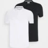Pier One 2 PACK - Poloshirt - White/black -Modekleidung 3d006753f8e24e9a9ae112388169677e