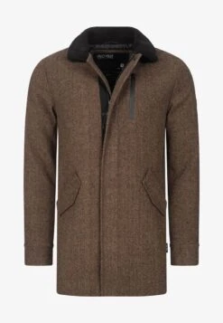 Indicode Jeans FALMO - Kurzmantel - Mini Herringbone Black -Modekleidung 42819a5efc5447739ce007e650207c2e