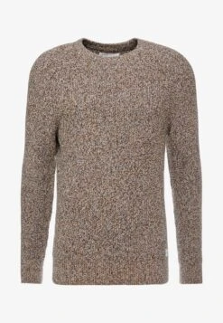 Pier One MULTICOLOUR HALF CARDIGAN JUMPER - Strickpullover - Mottled Dark Yellow -Modekleidung 43d052bb50e448ea97efd06449ca54d1