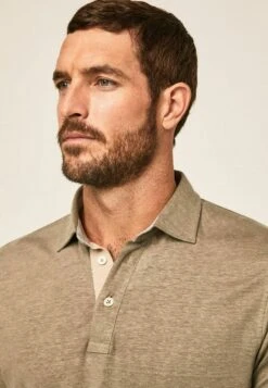 Hackett London JSY STR TRIM - Poloshirt - Khaki -Modekleidung 47a61365d05d4225ac8851c7c5eefc3e