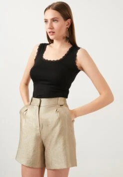 LELA SQUARE NECK LACE DETAILED ATHLETE - Top - Black -Modekleidung 498cdc424a3e4e7784f7aac3e8481d19