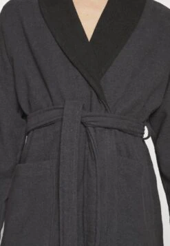 Pier One SHAWL TOWEL BATHROBE - Bademantel - Dark Grey -Modekleidung 4e0cff6d121542f2a2210634e5d7595e