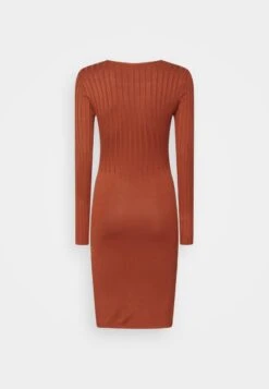 Anna Field CREW AUSSCHNITT RIPP TOP BODYCON MINI STRICKKLEID - Etuikleid - Brown -Modekleidung 50dda04dbdac48a983d13b1aececd811