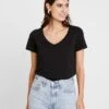 Anna Field T-Shirt Basic - Black -Modekleidung 5129dfccf7094e4c99fc893f4a5340f1