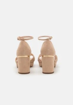 LEATHER - Plateausandalette - Beige -Modekleidung 52f8e5a494d340bebd9ff3679e6ec16f