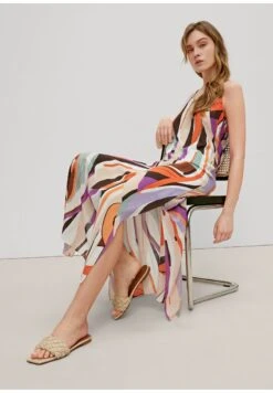 Comma Maxikleid - Brown Aop -Modekleidung 699ffaf1f0354187926f96cd31dead08