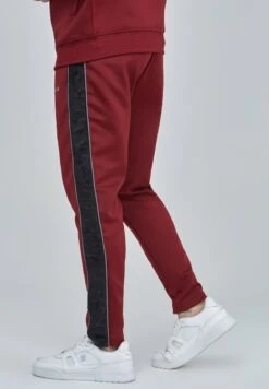 SikSilk VELOUR PANELLED - Jogginghose - Burgundy -Modekleidung 718e5f42cf654b7891094b061a819f00