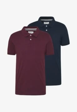 Pier One 2 PACK - Poloshirt - Dark Blue/bordeaux -Modekleidung 776db89a31b246aa84d9aeff2a53f14d