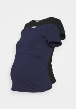 NURSING 2er PACK - Basic T-shirt - T-Shirt Basic - Dark Blue/black -Modekleidung 7ef339094c6946628b79c9f31d4e5acc
