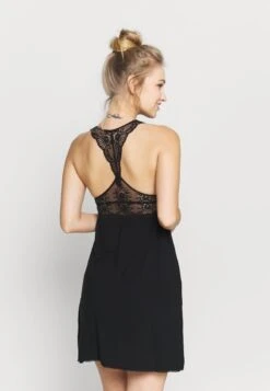 Anna Field ANNA VISCOSE DRESS - Nachthemd - Black -Modekleidung 898b079ecbb9451081364c0f02951668