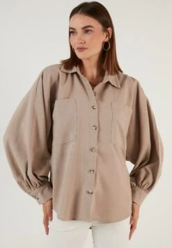 LELA Hemdbluse - Mink Color -Modekleidung 91e53d99524a4952a53e63187cf0998a