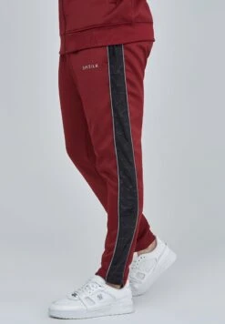SikSilk VELOUR PANELLED - Jogginghose - Burgundy -Modekleidung 933bcf838d3d4442a7000db6034b0e93