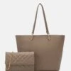 Anna Field SET - Handtasche - Taupe -Modekleidung 9af43f57fe20405da1bafbf66cfccf90