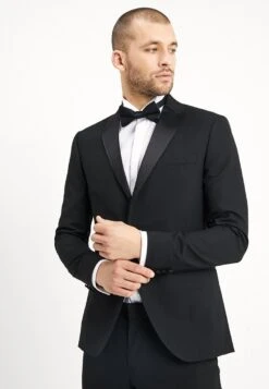 BASIC PLAIN BLACK TUX SUIT SLIM FIT - Anzug - Black -Modekleidung a2f6014907f7485893c511857d8910a8