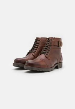Pier One LEATHER - Schnürstiefelette - Brown -Modekleidung afc6eec3c79f436f81b161253ab54747