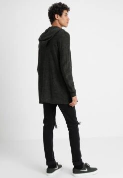 Pier One Strickjacke - Black/olive -Modekleidung b1c42fa61d4b4b0ab71ca3de14a4aa30