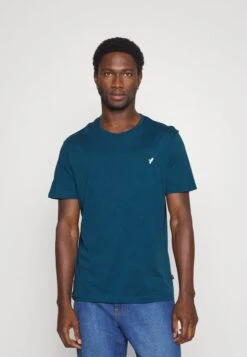 Pier One 5 PACK - T-Shirt Basic - White/blue/stone -Modekleidung b839b6722acb4810893aab216141f42b