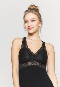 Anna Field ANNA VISCOSE DRESS - Nachthemd - Black -Modekleidung cc53c87e9ae54322bf91806641c1165f