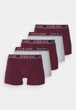 Pier One 5 PACK - Panties - Bordeaux/mottled Grey -Modekleidung d14cfd0e857342e5ab780ebed3841c16 1