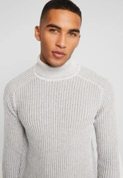 Pier One Strickpullover - 111 - Mottled Light Grey -Modekleidung d1774a40fde44346aea6a7dd67f4ca51