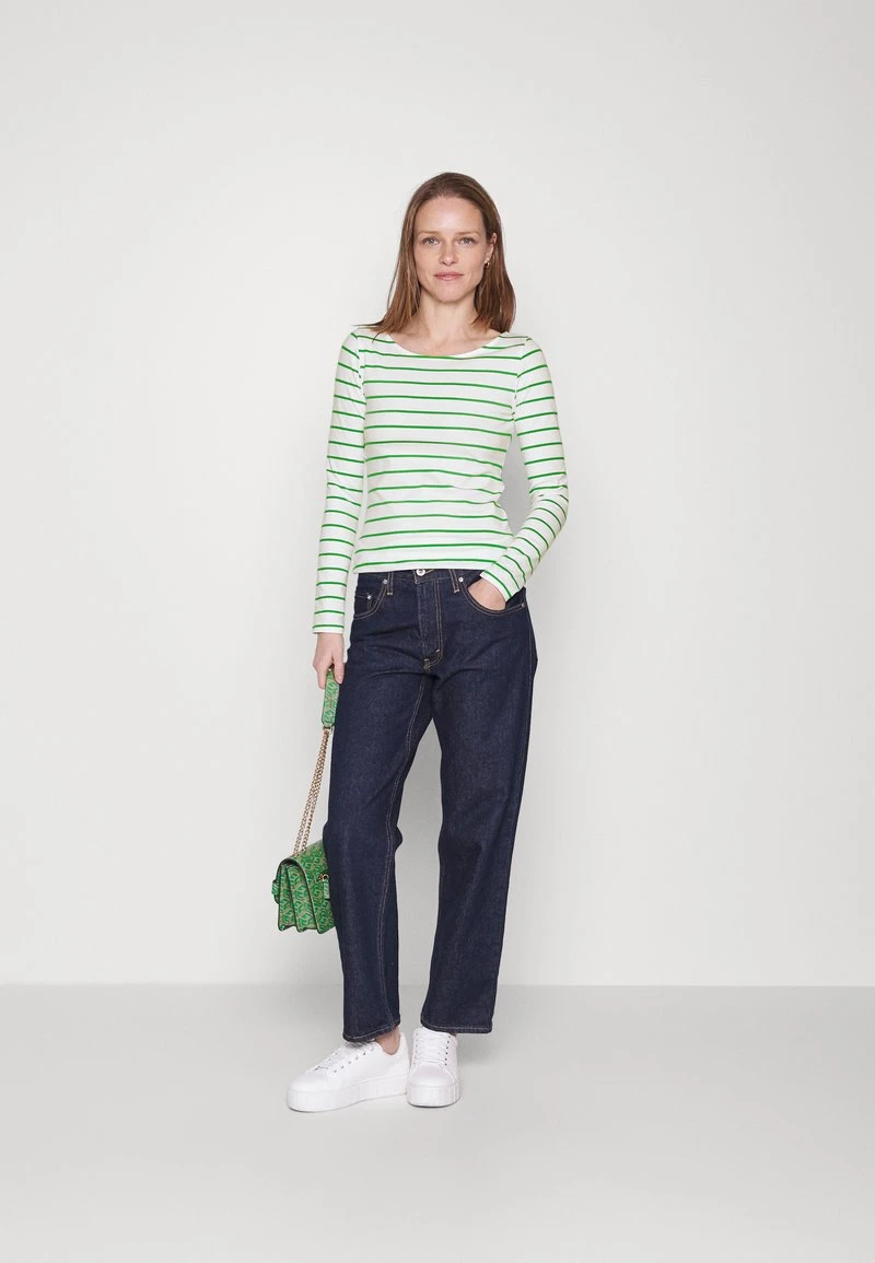 Anna Field 2 PACK - Langarmshirt - White/green 3 Anna Field 2 PACK - Langarmshirt - White/green