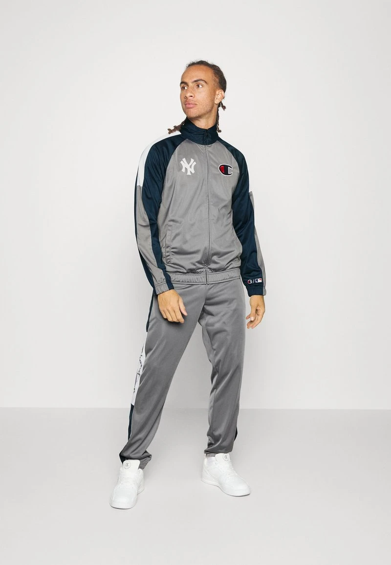 Champion NEW YORK YANKEES TRACKSUIT - Trainingsanzug - Grey/dark Blue 3 Champion NEW YORK YANKEES TRACKSUIT - Trainingsanzug - Grey/dark Blue