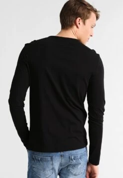Pier One Langarmshirt - Black -Modekleidung df1fe5cd40984d1580363c0147a59e34
