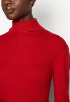 Anna Field ROLLKRAGEN RIPP MINI STRICKKLEID MIT GÜRTEL - Strickkleid - Red -Modekleidung e229e9715e964e678ca460f88b8a65a3