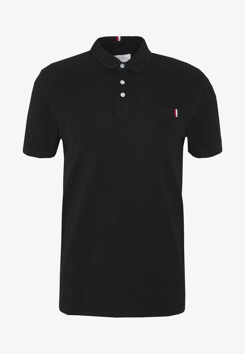 Pier One TRICOLORE TRIM POLO - Poloshirt - Black 6 Pier One TRICOLORE TRIM POLO - Poloshirt - Black – Bild 4