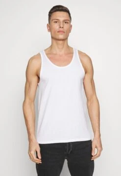 Pier One 2 PACK - Top - White -Modekleidung ef14c75c4d9f467a9e4fd7734ffc23d2