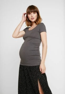 2 PACK - T-Shirt Basic - Dark Gray/black -Modekleidung ef9773ecc6074f73a958b52d3b7df616