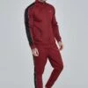 SikSilk VELOUR PANELLED - Jogginghose - Burgundy -Modekleidung f9ad8a3550434e77b1873f435df331e2